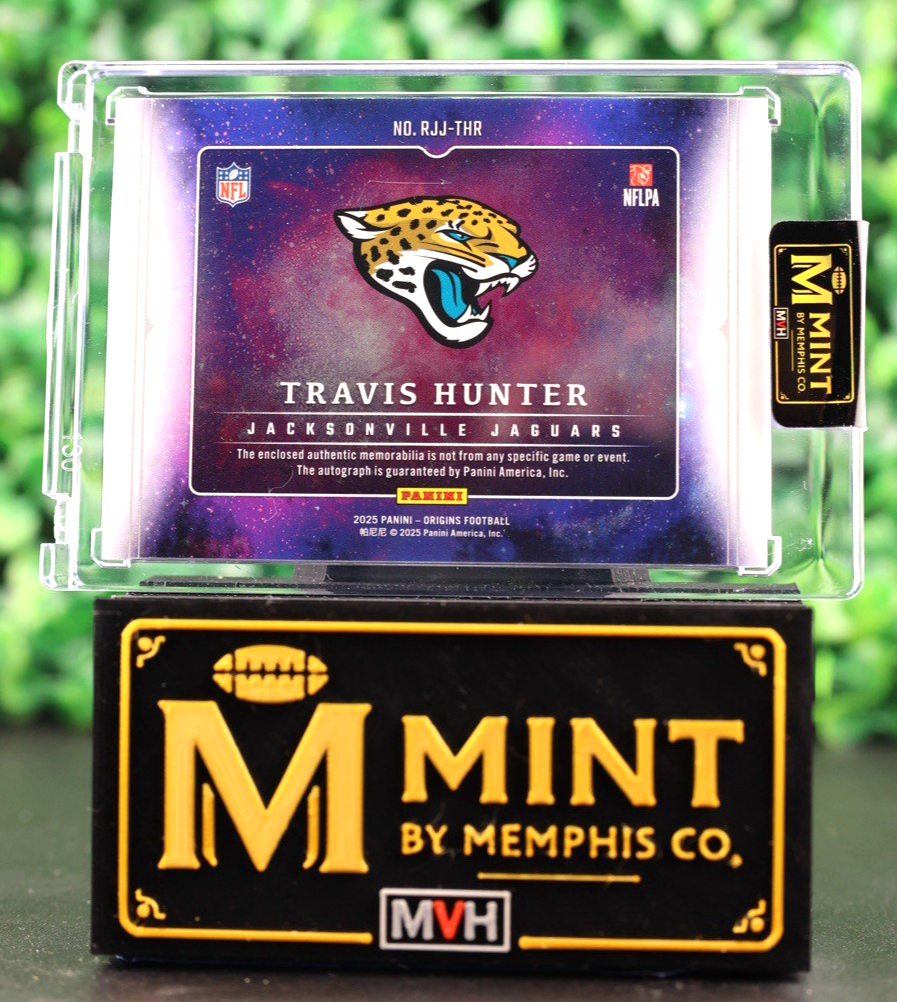 TRAVIS HUNTER 2025 ORIGINS RED ROOKIE PATCH AUTO /99 RC SSP RPA JAGUARS