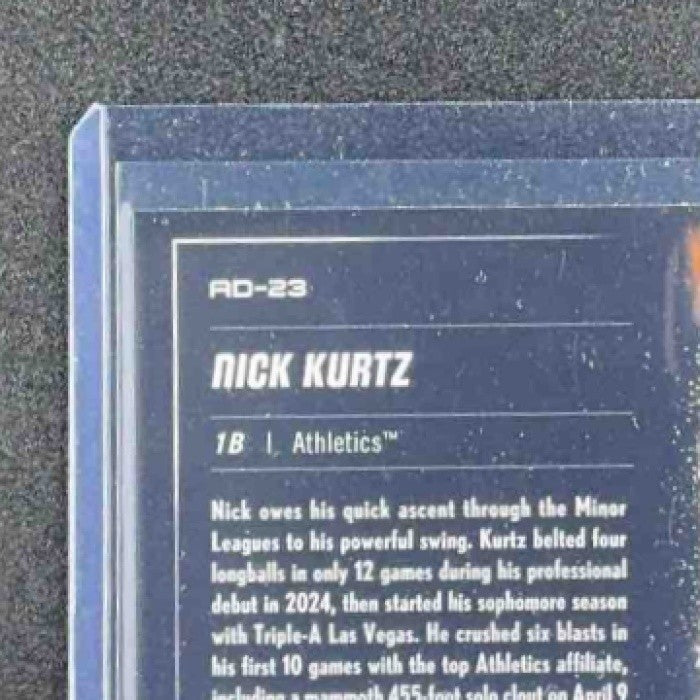 NICK KURTZ 2025 BOWMAN CHROME #AD-23 ADIOS! RC ATHLETICS