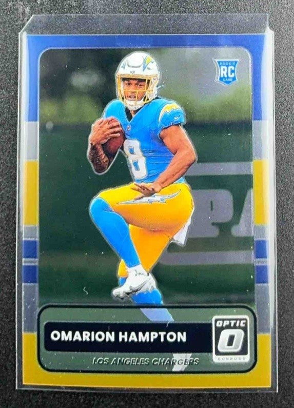 OMARION HAMPTON 2025 PANINI DONRUSS OPTIC #6 2015 RETRO RC CHARGERS