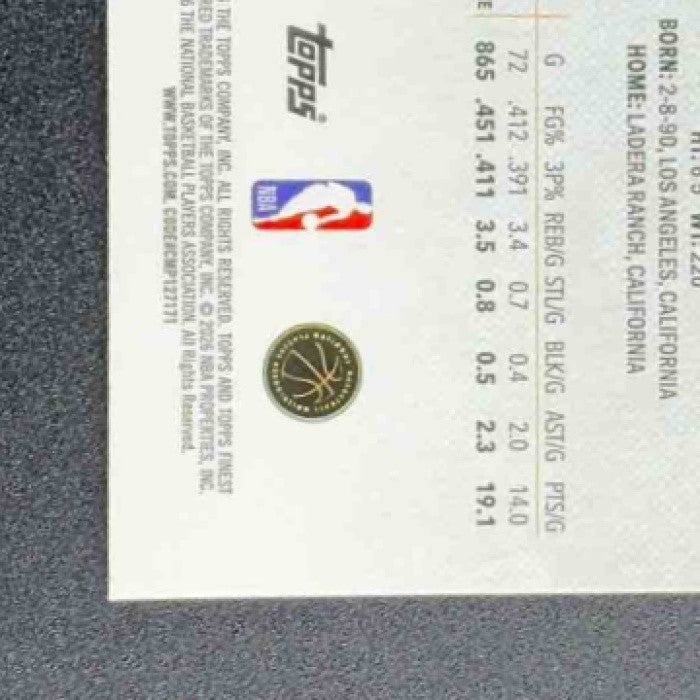 KLAY THOMPSON 2025-26 TOPPS FINEST #89 COMMON MAVERICKS