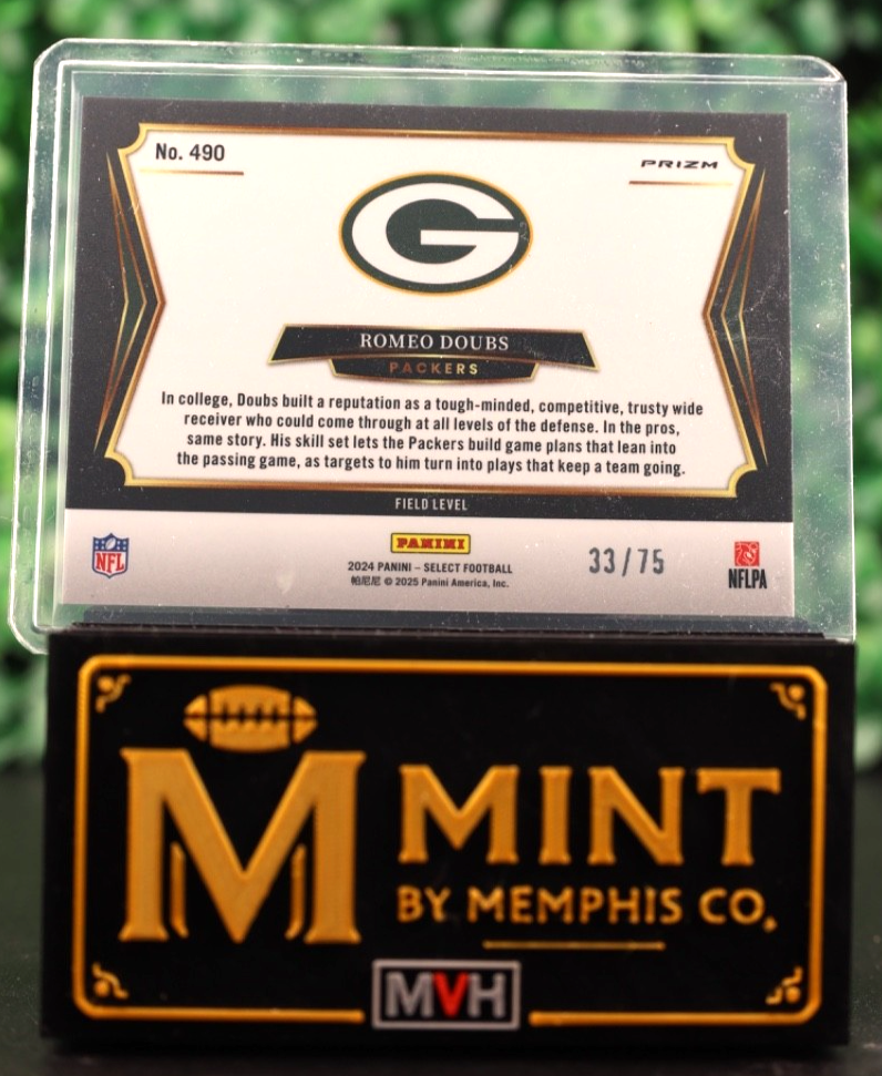 ROMEO DOUBS 2024 Panini Select #490 Field Level Blue Checkerboard /75 Packers SP