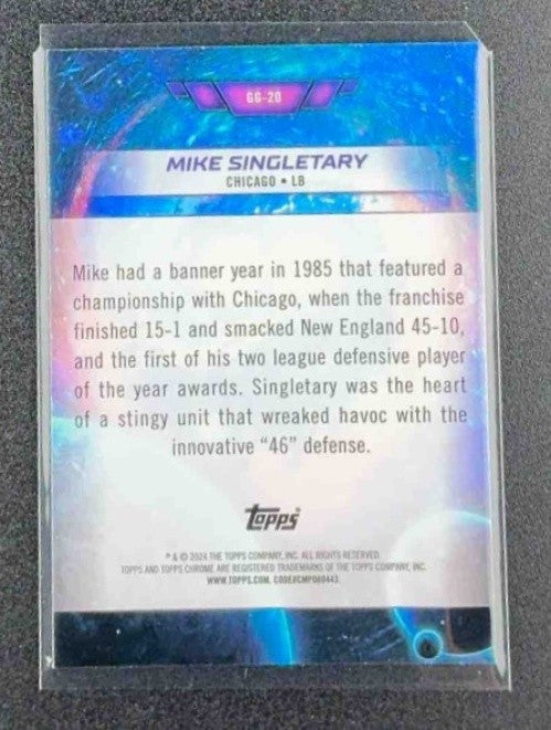 MIKE SINGLETARY 2024 TOPPS COSMIC CHROME #GG-20 GALAXY GREATS BEARS