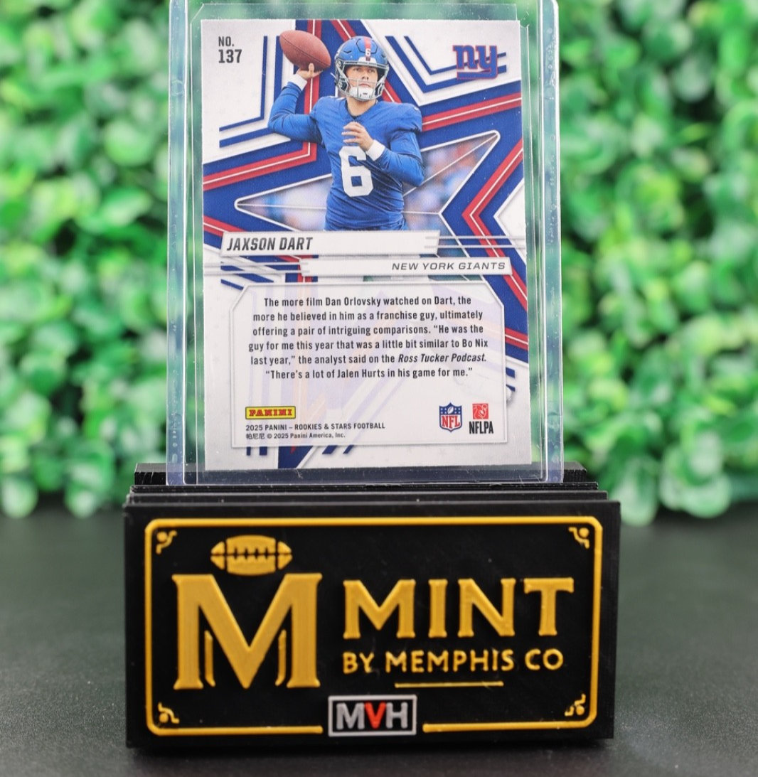 2025 PANINI ROOKIES & STARS ROOKIE JAXSON DART RC GIANTS