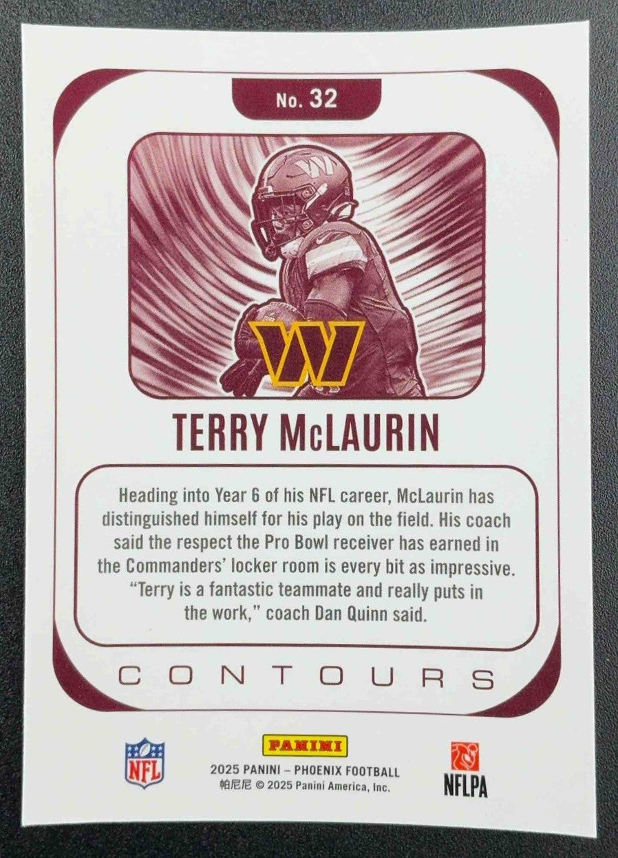 TERRY MCLAURIN 2025 PANINI PHOENIX #32 CONTOURS COMMANDERS