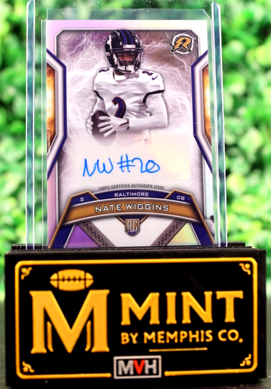 NATE WIGGINS 2024 TOPPS RESURGENCE #RRS-NW RC AUTO BALTIMORE RAVENS