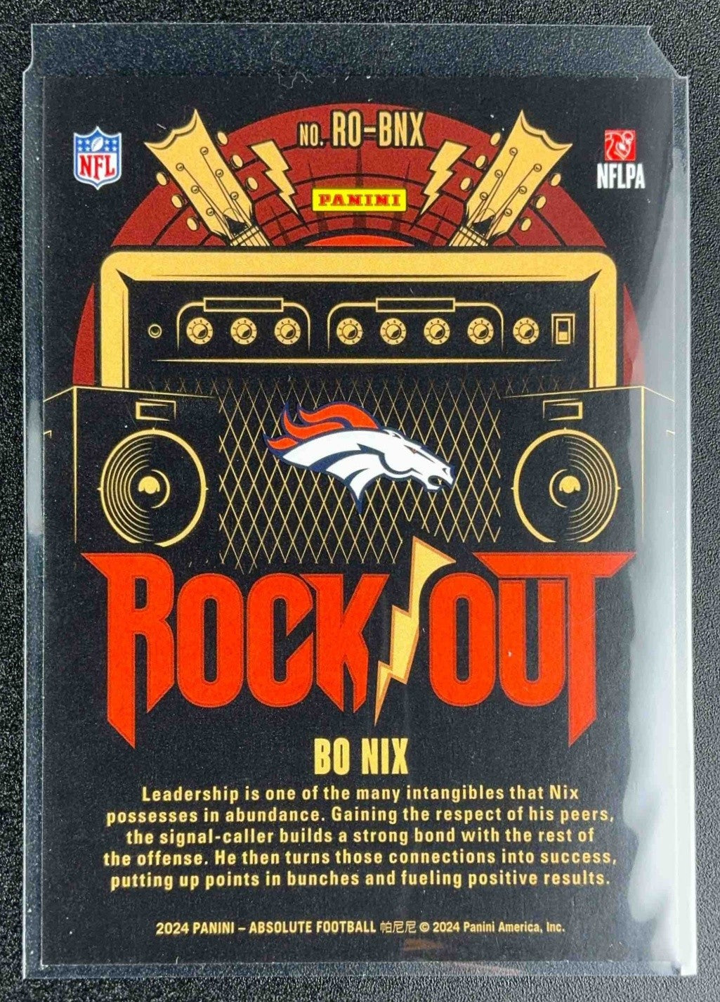 BO NIX 2024 PANINI ABSOLUTE #RO-BNX ROCK OUT RC BRONCOS
