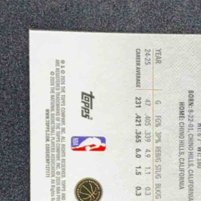 LAMELO BALL 2025-26 TOPPS FINEST #47 COMMON HORNETS