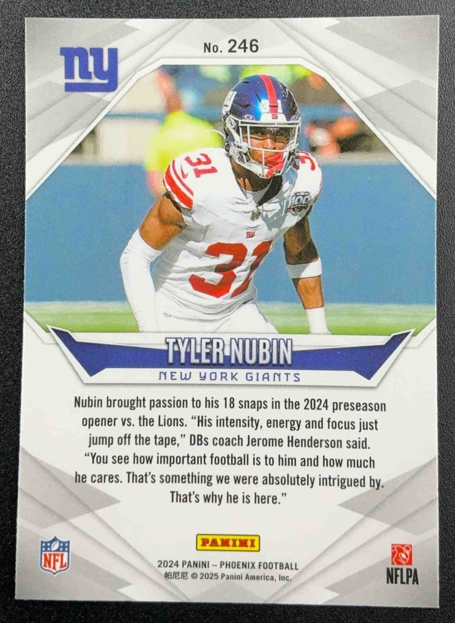 TYLER NUBIN 2024 PANINI PHOENIX #246 ICE RC GIANTS