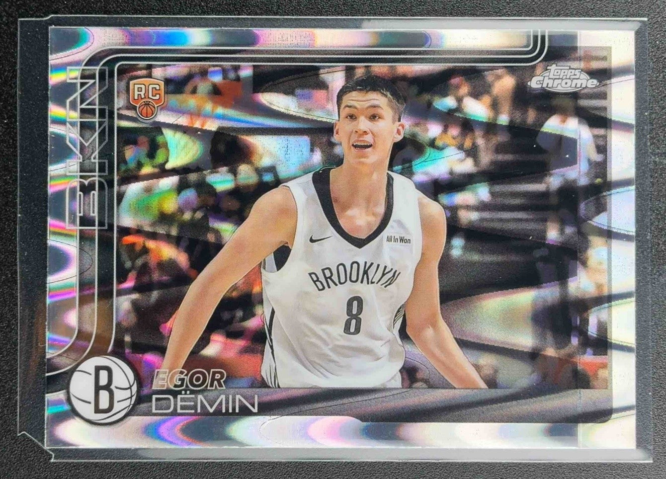 EGOR DEMIN 2025-26 TOPPS CHROME #258 RAYWAVE REFRACTOR RC NETS