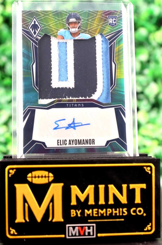 ELIC AYOMANOR 2025 PANINI PHOENIX COLORBURST FOTL SSP PATCH AUTO RC TITANS /25
