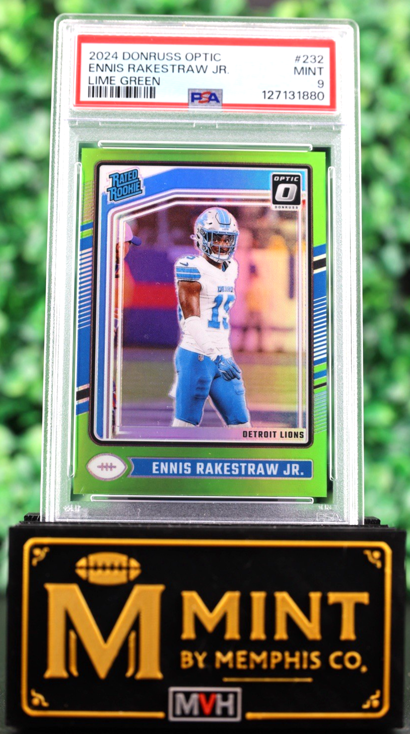 Ennis Rakestraw Jr. 2024 Donruss Optic Lime Green RC /50 PSA 10 LIONS POP 2 SP