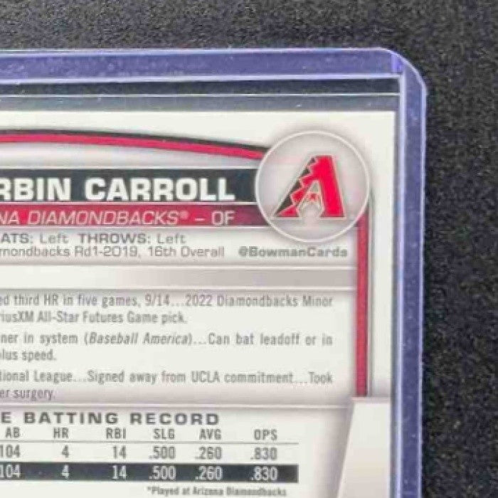 CORBIN CARROLL 2023 BOWMAN MEGA BOX #73 MOJO REFRACTOR RC DIAMONDBACKS
