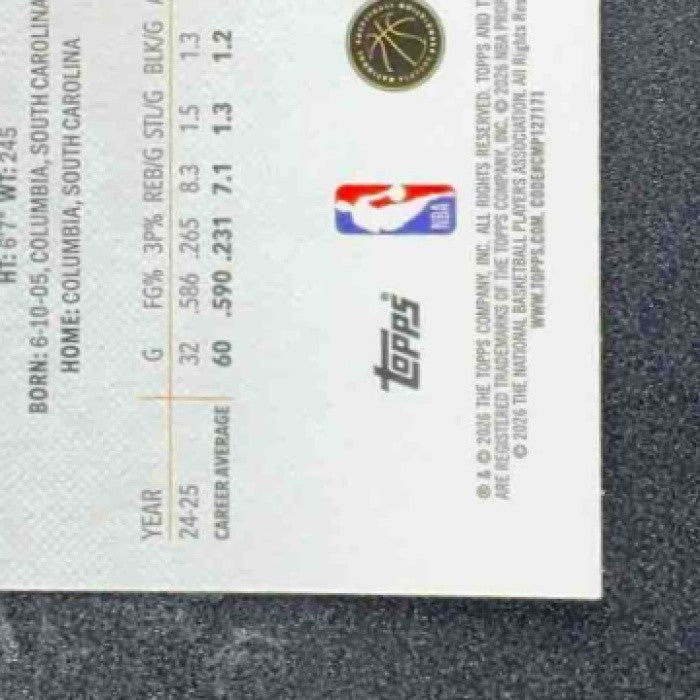 COLLIN MURRAY-BOYLES 2025-26 TOPPS FINEST #9 COMMON RC RAPTORS