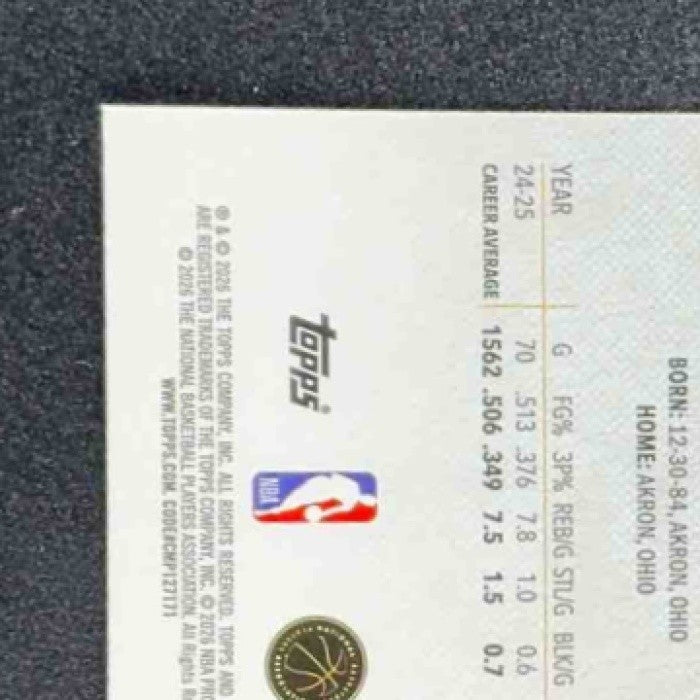 LEBRON JAMES 2025-26 TOPPS FINEST #79 COMMON LAKERS