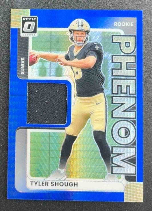 2025 PANINI DONRUSS OPTIC TYLER SHOUGH ROOKIE PHENOMS BLUE HYPER PRIZM RC