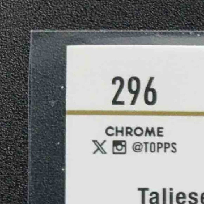 TALIESE FUAGA 2024 TOPPS CHROME #296 PURPLE SPECKLE REFRACTOR 0/275 RC SAINTS