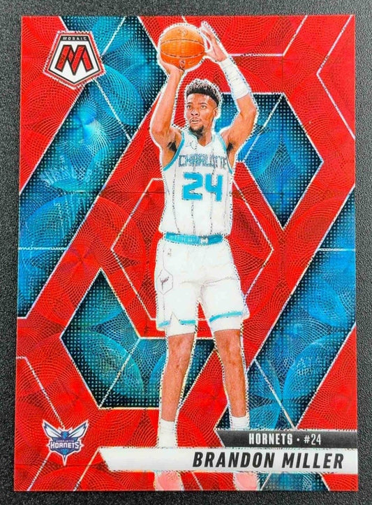 BRANDON MILLER 2024-25 PANINI MOSAIC #51 INTERNATIONAL RED MOSAIC 60/75 HORNETS