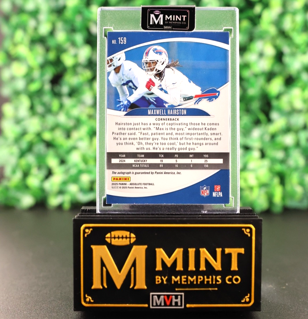 MAXWELL HAIRSTON 2025 ABSOLUTE ROOKIE AUTO #159 GOLD SSP RC SPECTRUM /10 BILLS