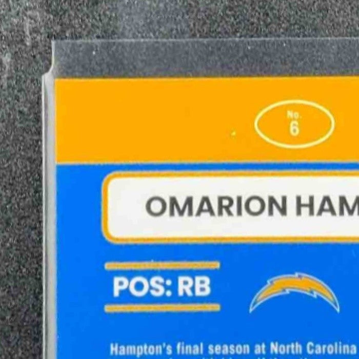 OMARION HAMPTON 2025 PANINI DONRUSS OPTIC #6 2015 RETRO RC CHARGERS