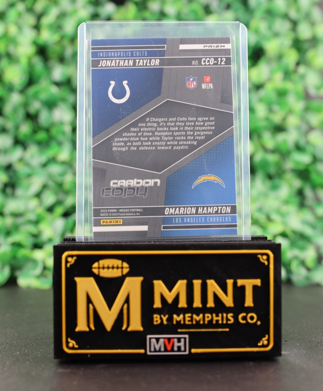 OMARION HAMPTON / JONATHAN TAYLOR 2025 PANINI MOSAIC CARBON COPY SILVER