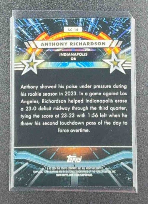 ANTHONY RICHARDSON 2024 TOPPS COSMIC CHROME #SC-14 STAR COMMAND COLTS