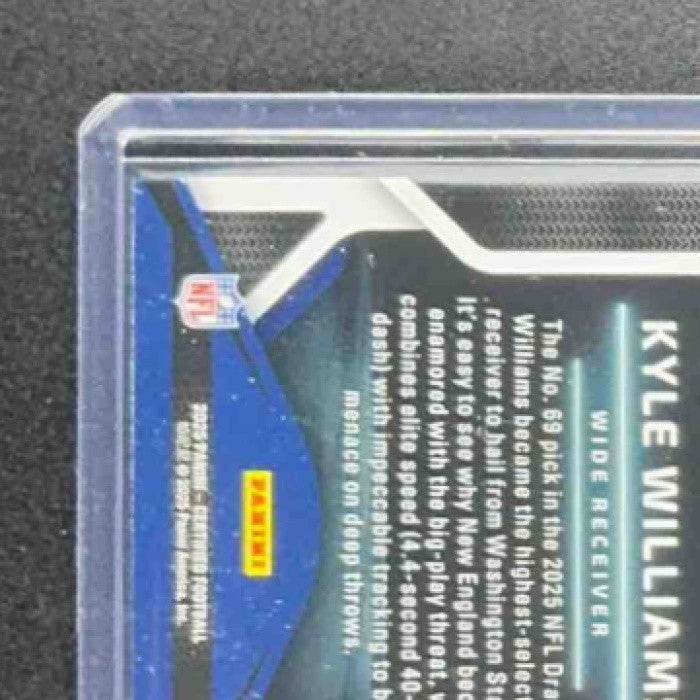 KYLE WILLIAMS 2025 PANINI CERTIFIED #CRK-KWS ROOKIES RC PATRIOTS