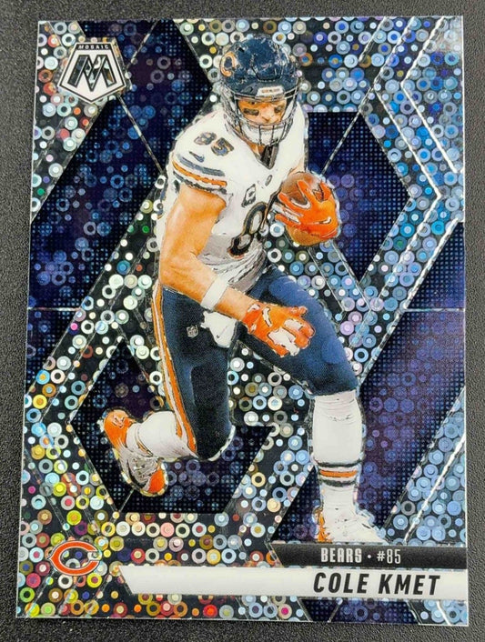 COLE KMET 2025 PANINI MOSAIC #48 NO HUDDLE SILVER PRIZM BEARS
