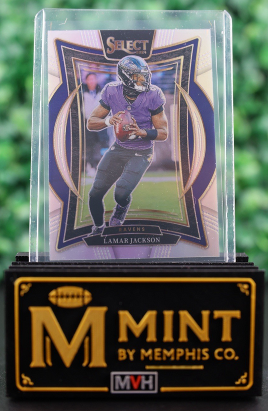 LAMAR JACKSON 2024 SELECT CONCOURSE #35 SILVER PRIZM BALTIMORE RAVENS MVP