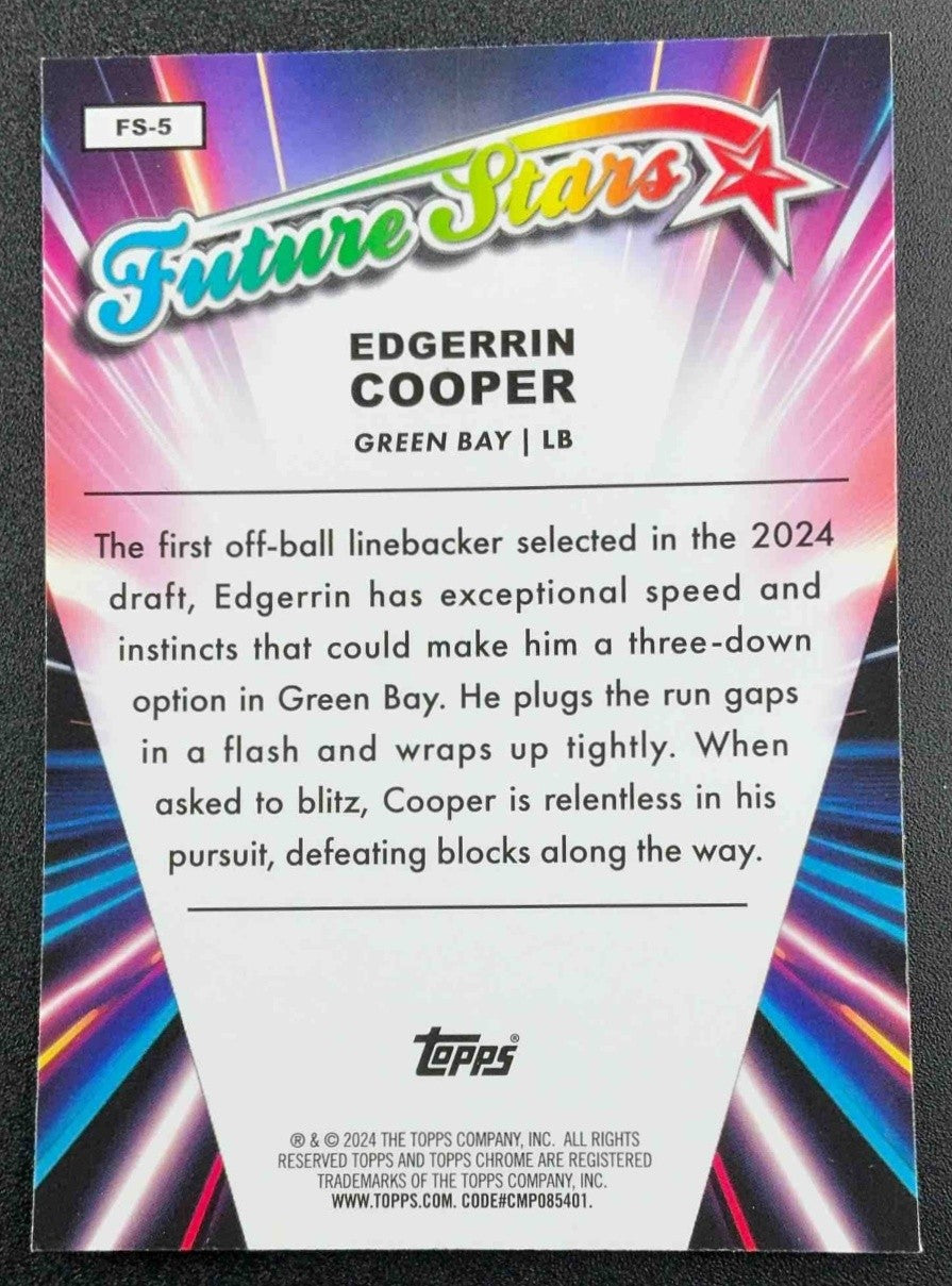 EDGERRIN COOPER 2024 TOPPS CHROME #FS-5 FUTURE STARS X-FRACTOR RC PACKERS