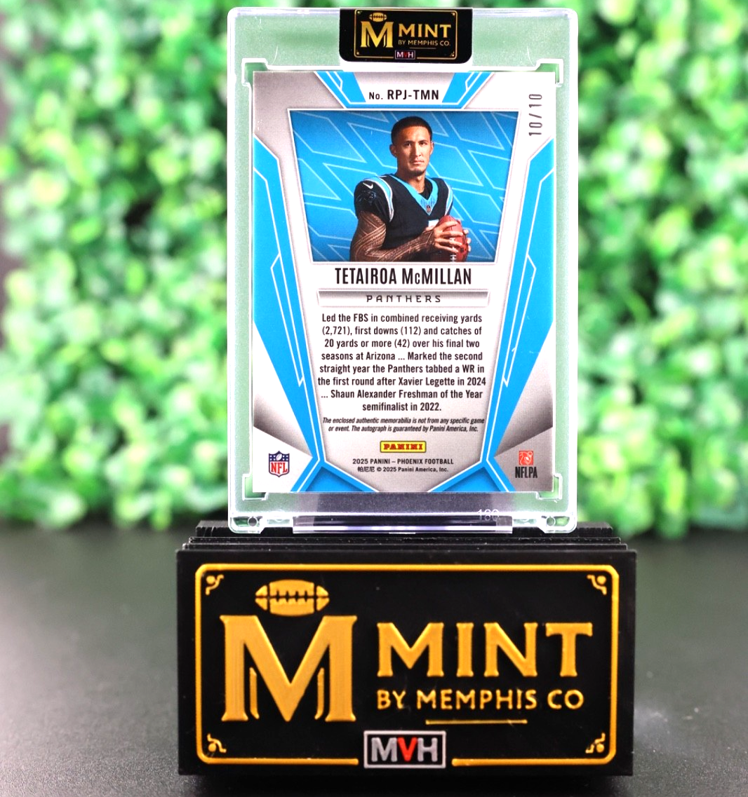 TETAIROA MCMILLAN 2025 PHOENIX ROOKIE RPA RC PATCH AUTO GOLD 10/10 SSP BOOKEND