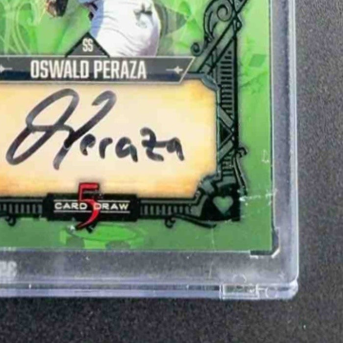 2023 wild card oswald peraza auto /3 5 card draw SSP