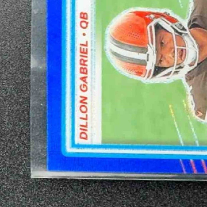 2025 Panini Donruss Optic Dillon Gabriel #263 Rated Rookie Blue Hyper Prizm