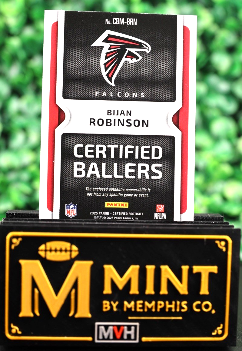 BIJAN ROBINSON 2025 CERTIFIED FOTL 1/1 CERTIFIED BALLERS ONE OF ONE SSP FALCONS