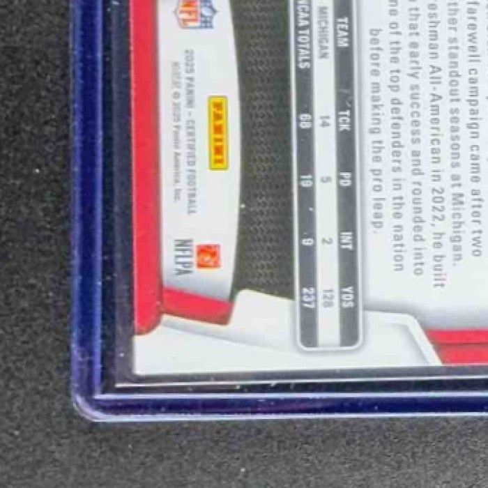 WILL JOHNSON 2025 PANINI CERTIFIED #159 ROOKIES MIRROR /399 RC CARDINALS