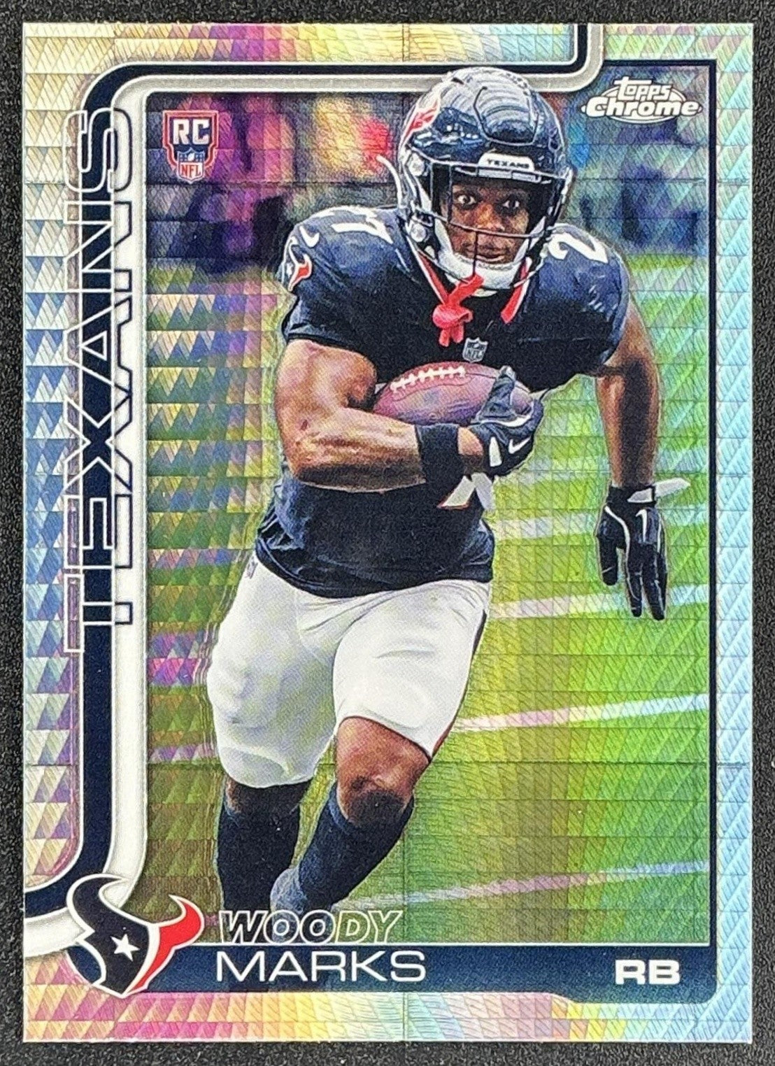 WOODY MARKS 2025 TOPPS CHROME #372 ROOKIE PRISM REFRACTOR RC TEXANS