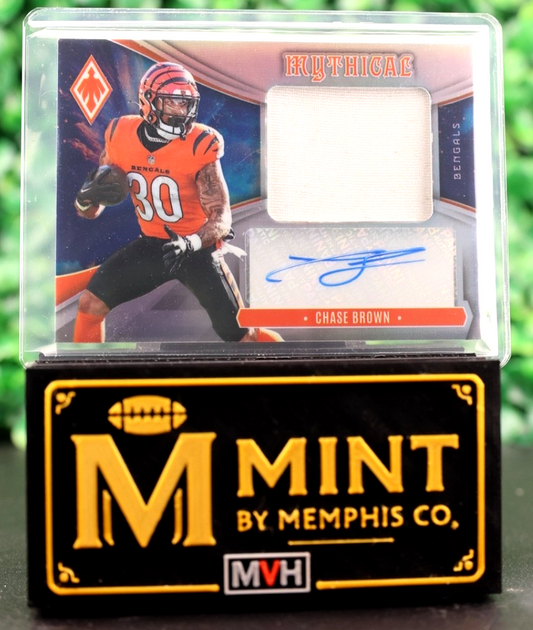 CHASE BROWN PANINI PHOENIX MYTHICAL PATCH AUTO SSP /49 BENGALS