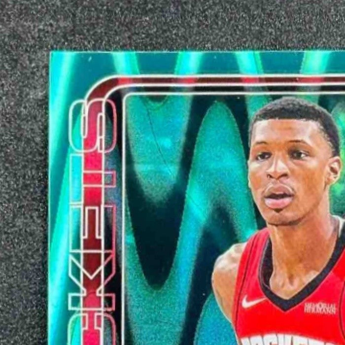 JABARI SMITH JR. 2025-26 TOPPS CHROME #62 RAYWAVE AQUA REFRACTOR 67/199 ROCKETS