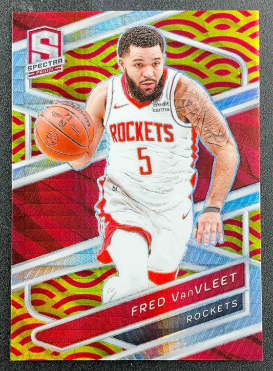 2023 Panini Spectra Fred VanVleet #36 International Red and Yellow /49