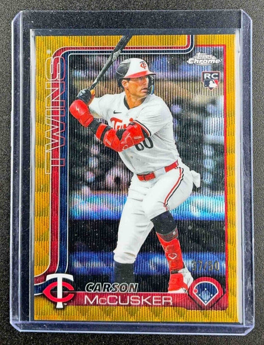 2025 Topps Chrome Update Carson McCusker #USC155 Gold Wave Refractor /50 RC