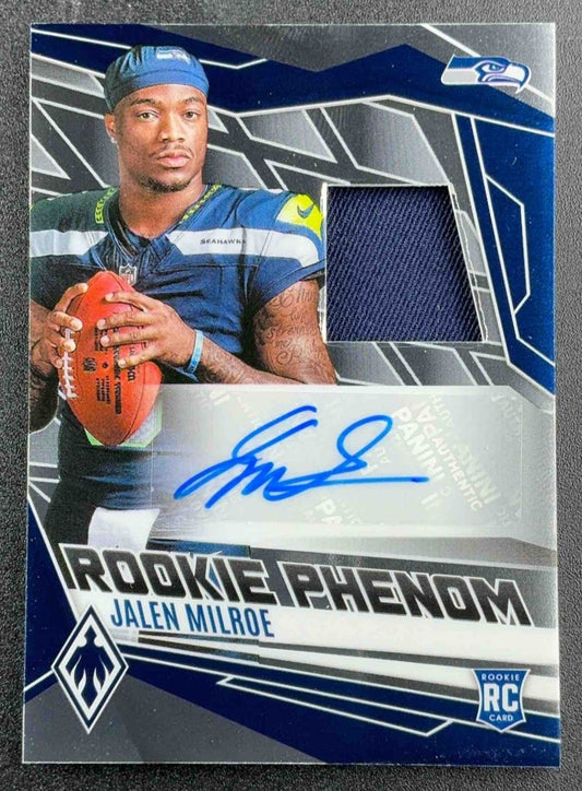 2025 Panini Phoenix Jalen Milroe #39 Rookie Phenoms Jersey Auto /249 MEM RC