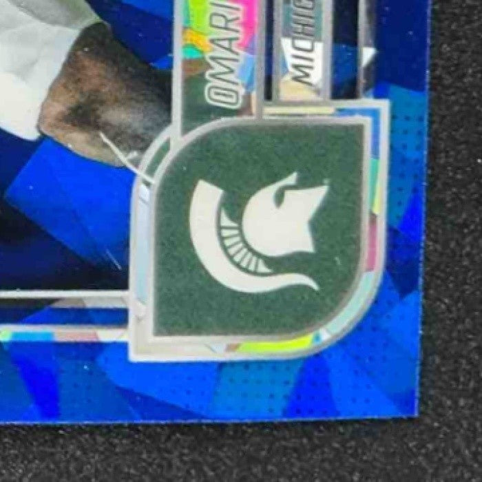 OMARI KELLY 2025 BOWMAN CHROME UNIVERSITY SAPPHIRE #38 1ST PROSPECT SPARTANS