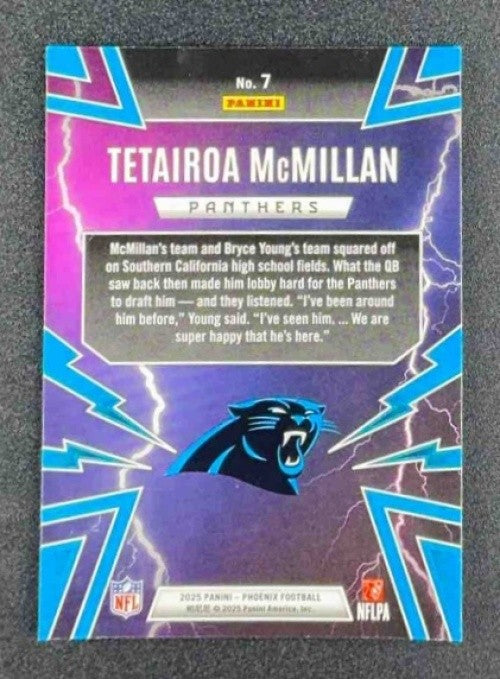 TETAIROA MCMILLAN 2025 PANINI PHOENIX #7 THUNDERBIRDS RC PANTHERS