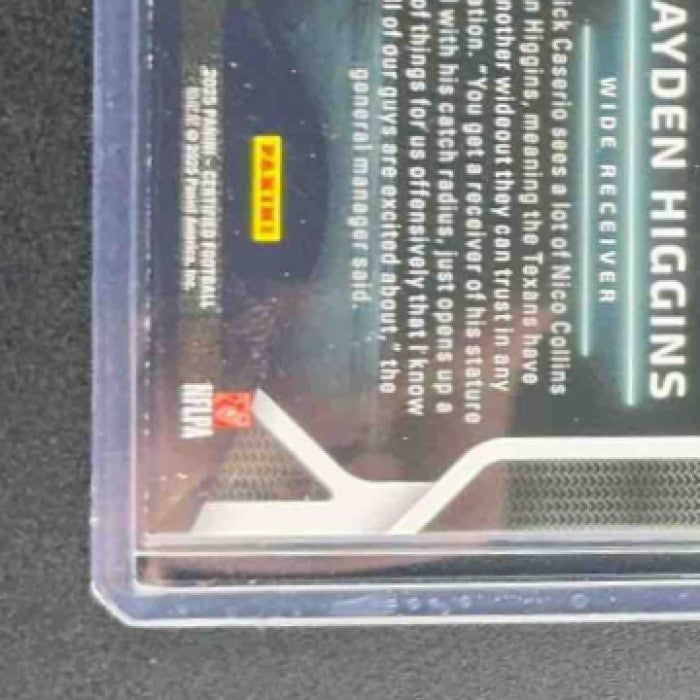 JAYDEN HIGGINS 2025 PANINI CERTIFIED #CRK-JHS ROOKIES RC TEXANS