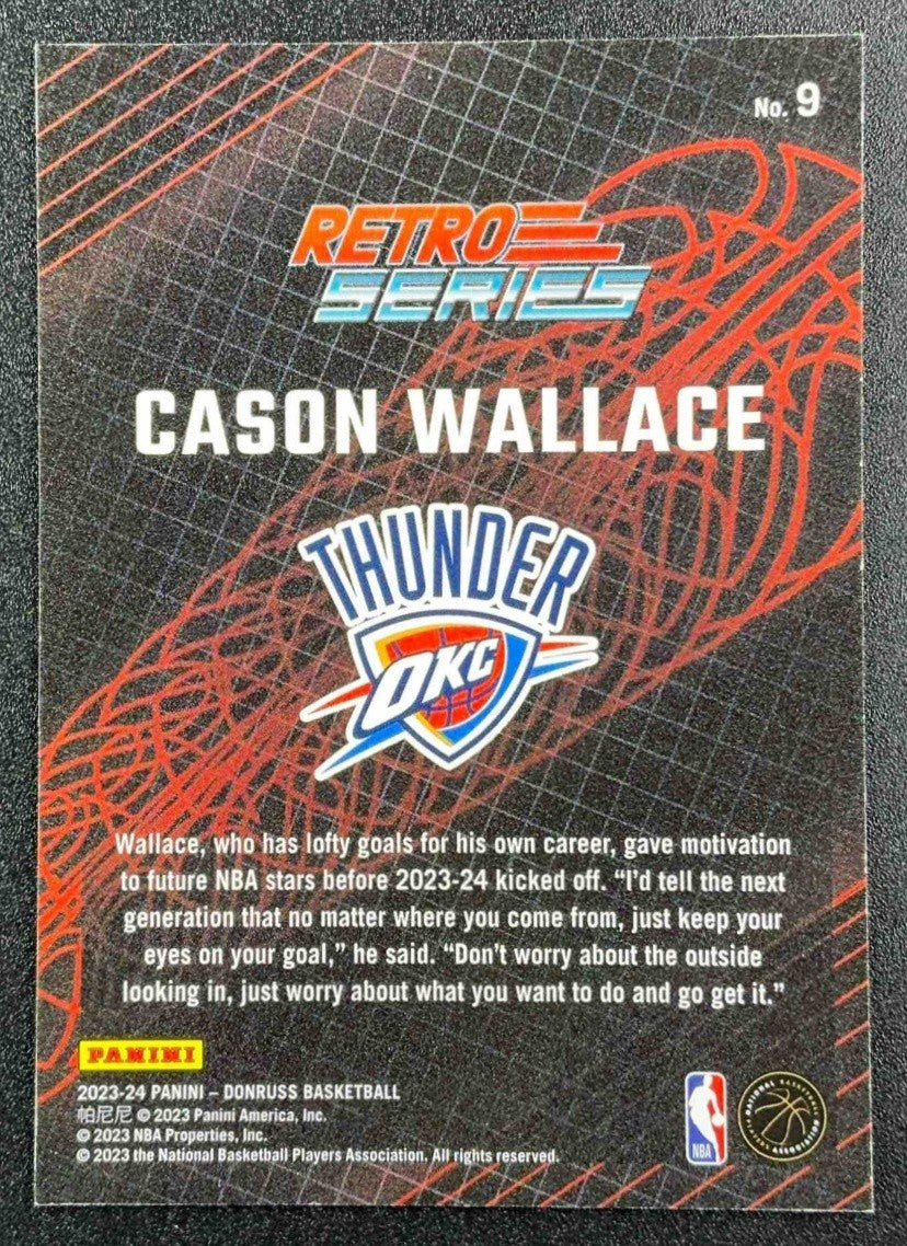 2023 Panini Donruss Cason Wallace #9 Retro Series Gold Press Proof RC