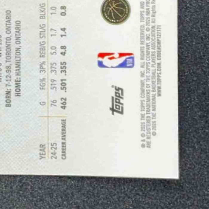 SHAI GILGEOUS-ALEXANDER 2025-26 TOPPS FINEST #66 COMMON THUNDER