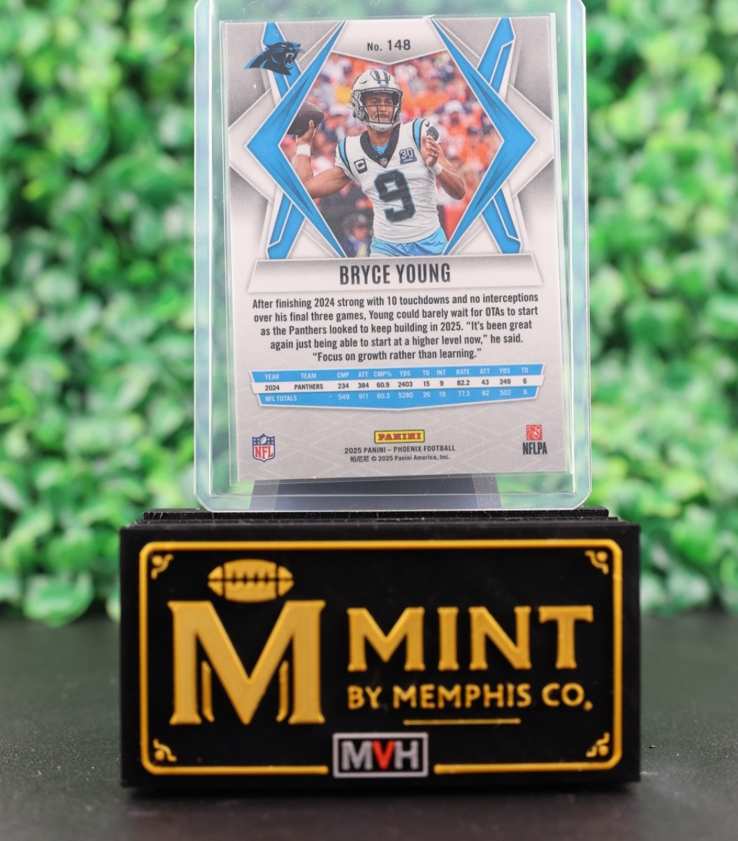 BRYCE YOUNG 2025 PANINI PHOENIX SILVER PRIZM #148 PANTHERS