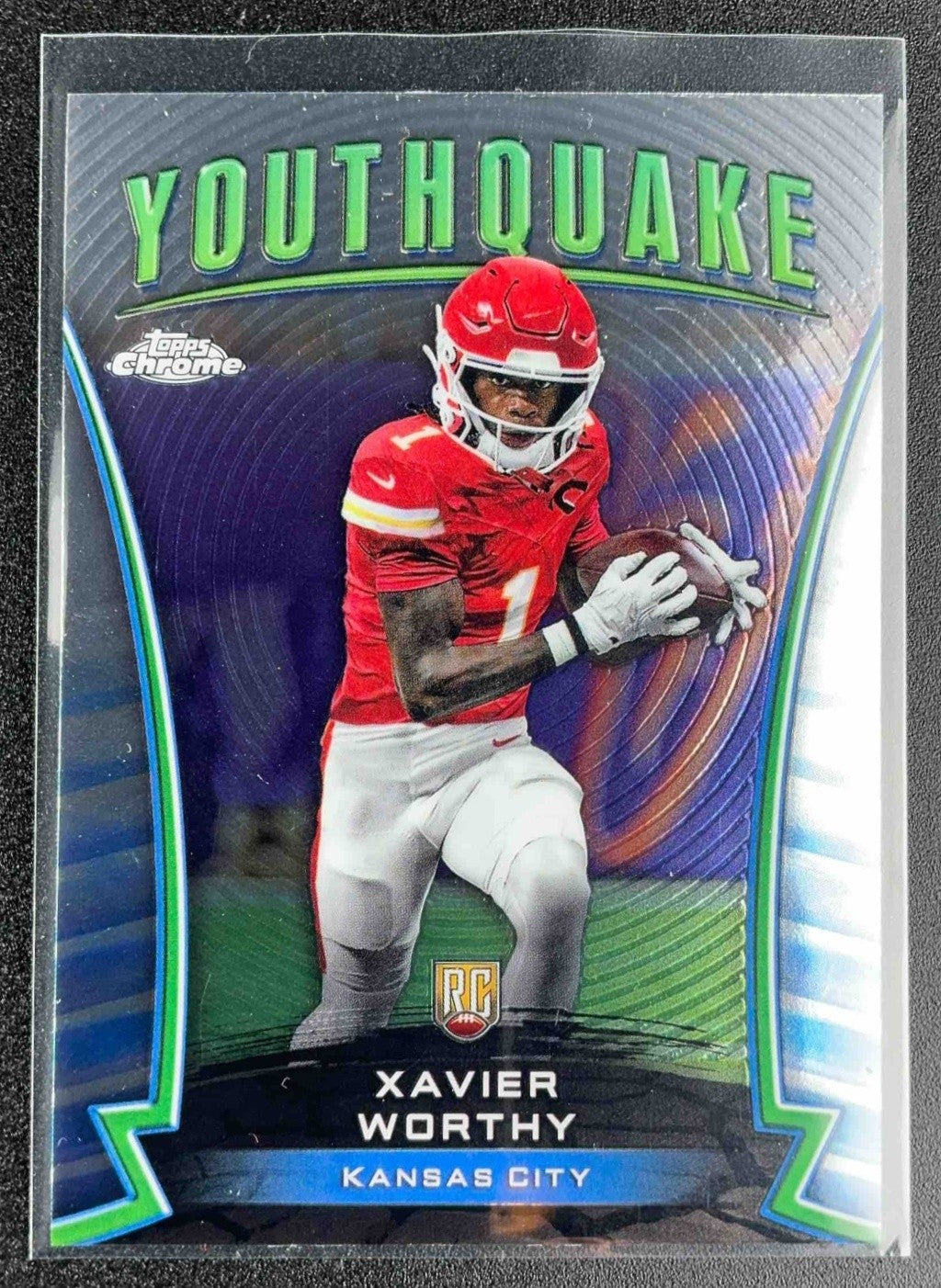 XAVIER WORTHY 2024 TOPPS CHROME #Y-18 YOUTHQUAKE RC CHIEFS