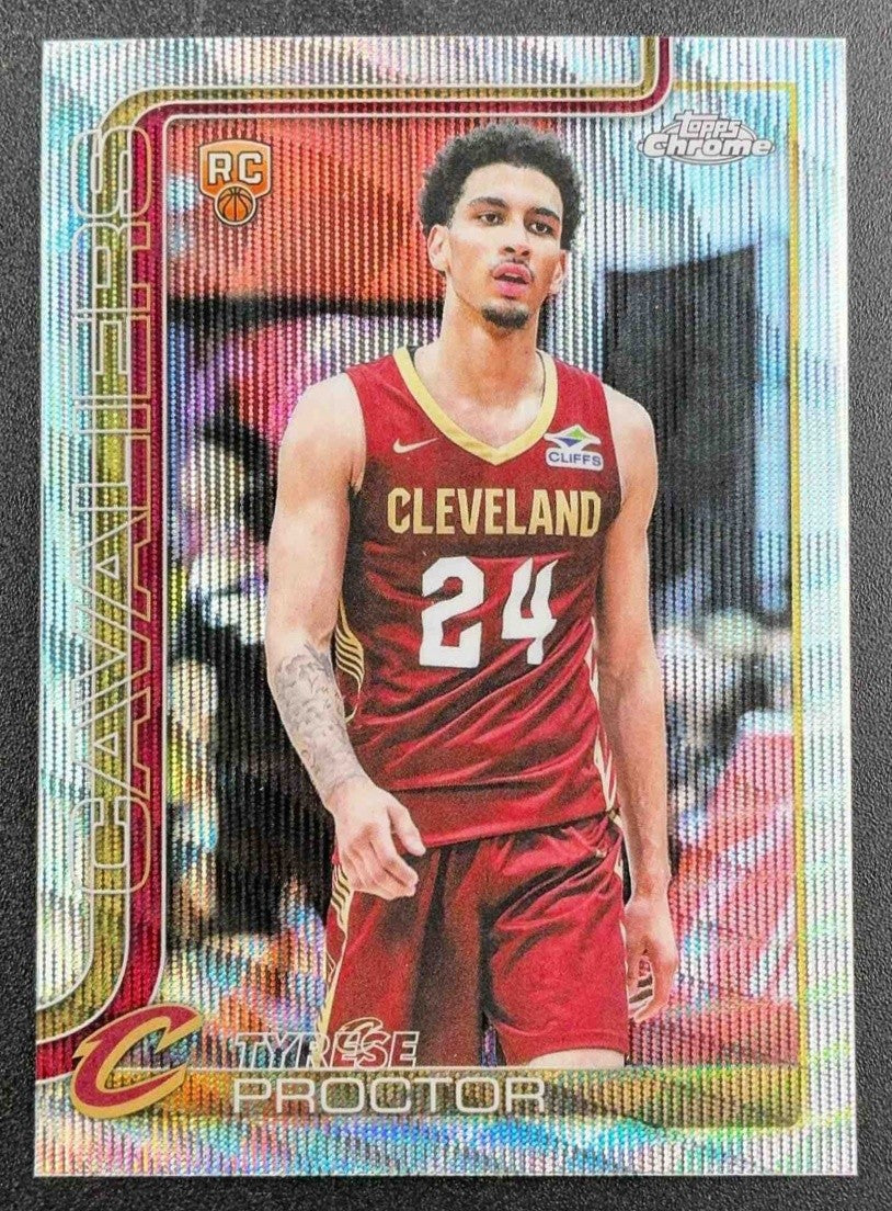 TYRESE PROCTOR 2025-26 TOPPS CHROME #300 WAVE REFRACTOR RC CAVALIERS
