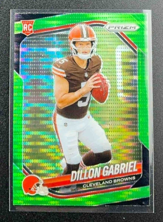 DILLON GABRIEL 2025 PANINI PRIZM #372 NEON GREEN PULSAR RC BROWNS