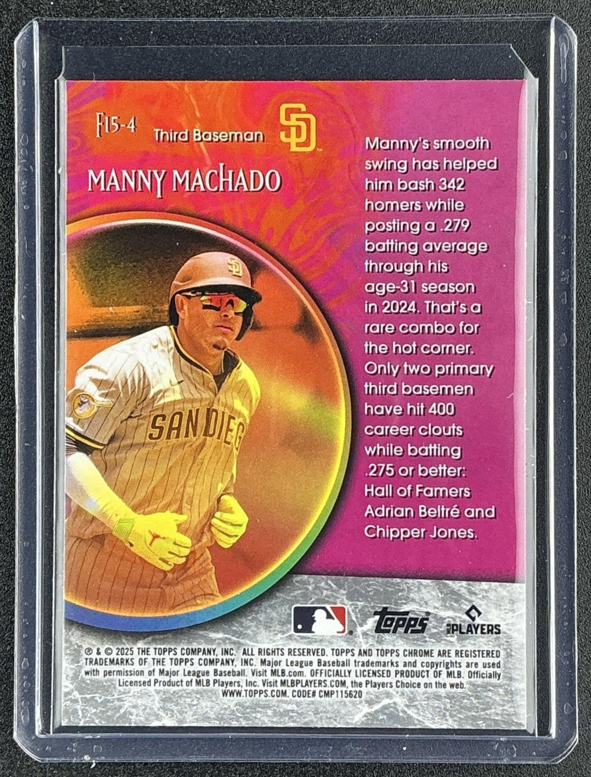 MANNY MACHADO 2025 TOPPS CHROME UPDATE #F15-4 FORTUNE 15 PADRES